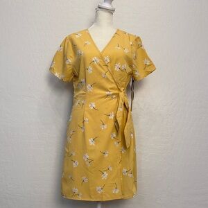 Amuse Society Yellow Floral Mini Dress